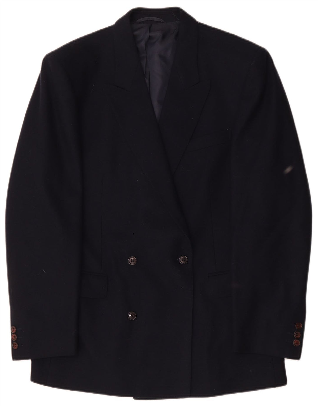 Jaqueta blazer masculina Jvlivs com peito duplo IT 48 lã azul marinho médio