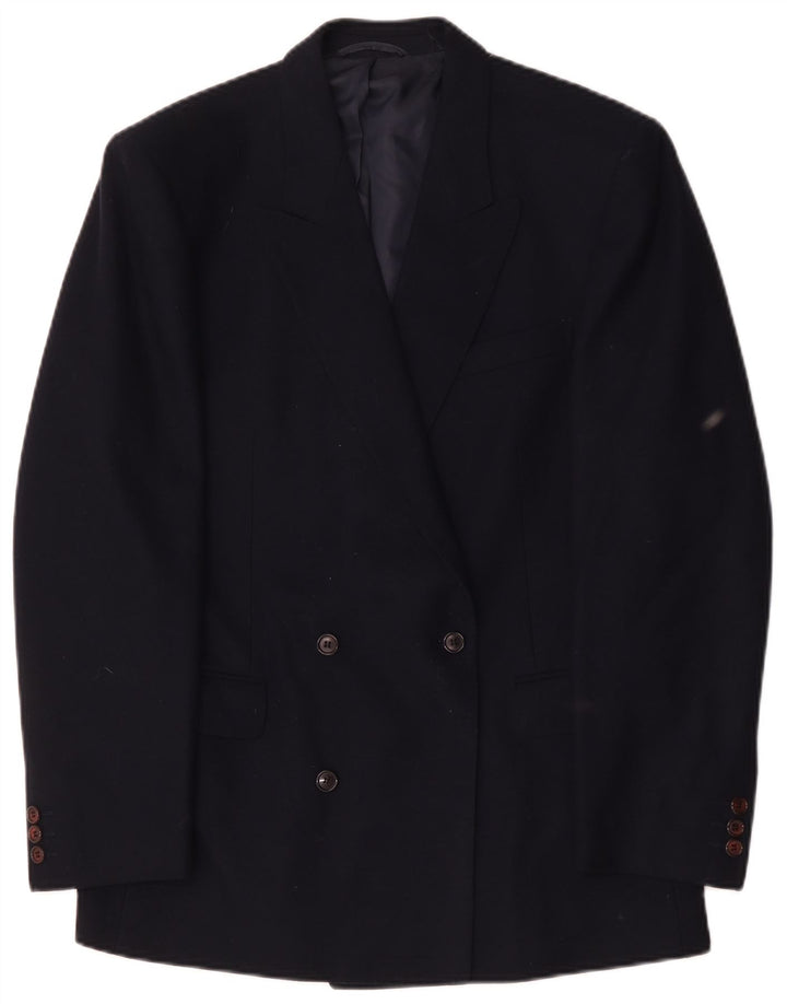 Jaqueta blazer masculina Jvlivs com peito duplo IT 48 lã azul marinho médio