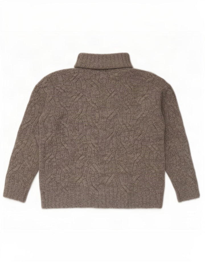 Suéter feminino Marks & Spencer com gola redonda grande Reino Unido 10 pequeno cinza