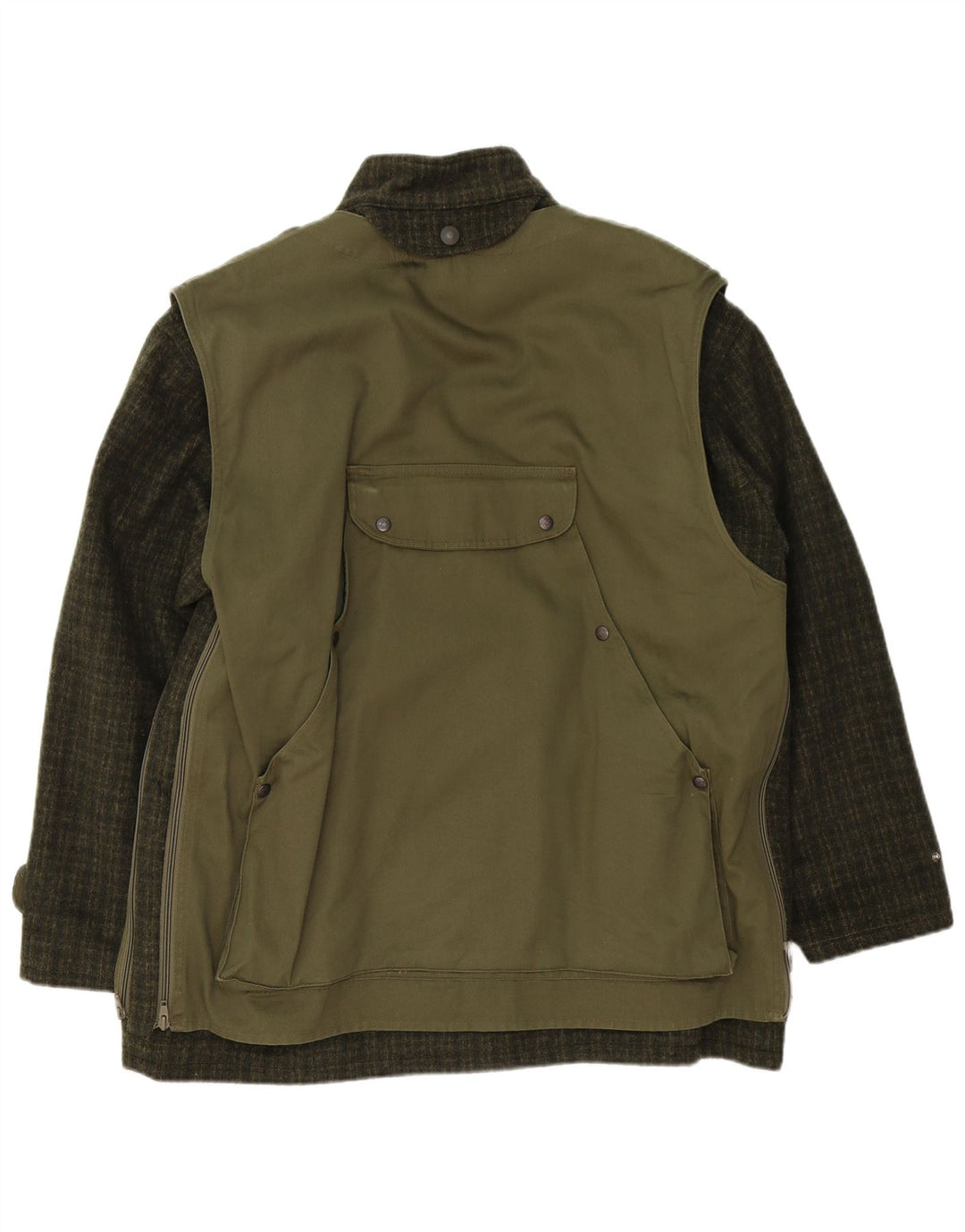Jaqueta utilitária masculina Belfe & Belfe IT 54 2XL lã xadrez verde