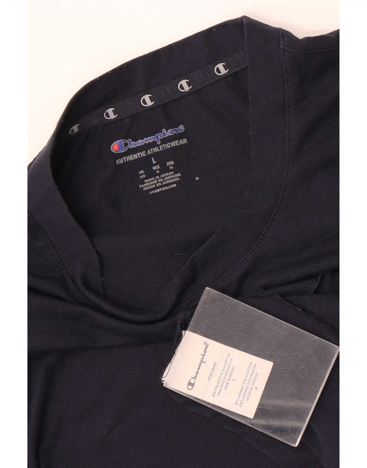 Camiseta masculina Champion grande poliéster azul marinho