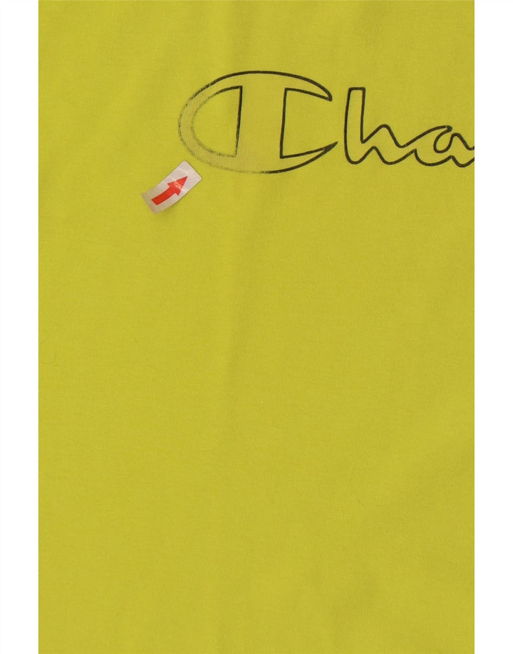 Campeão Mens Graphic T-Shirt Top Médio Algodão Verde
