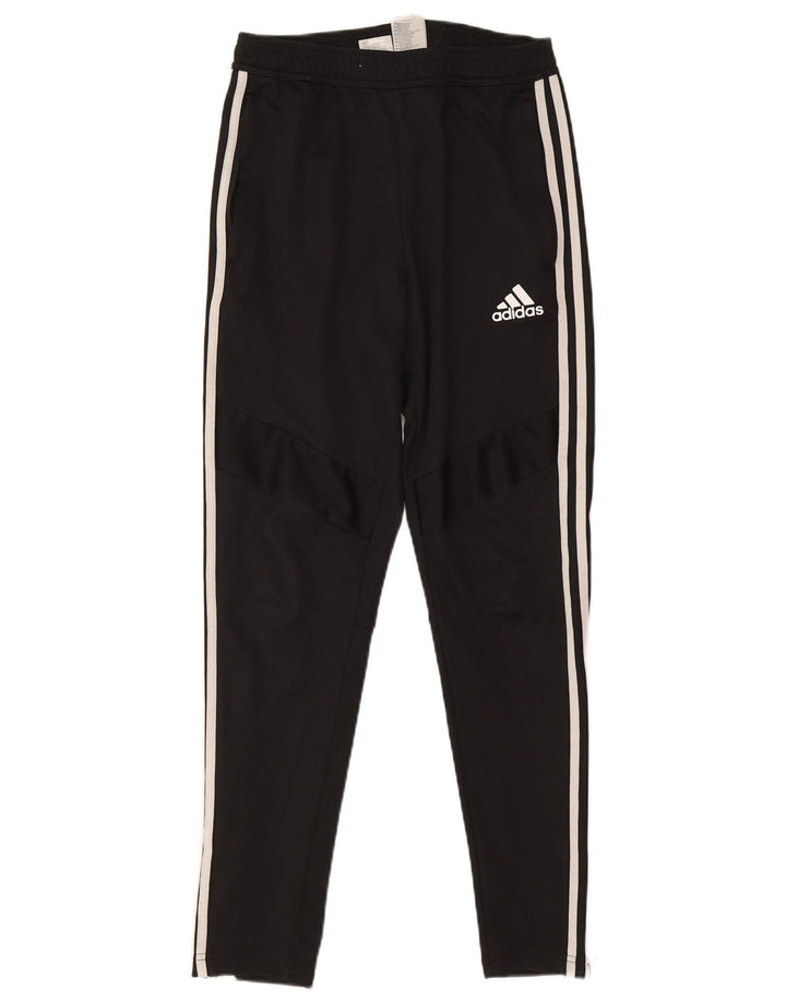 Calças de treino femininas Adidas UK 8 pequenas poliéster preto