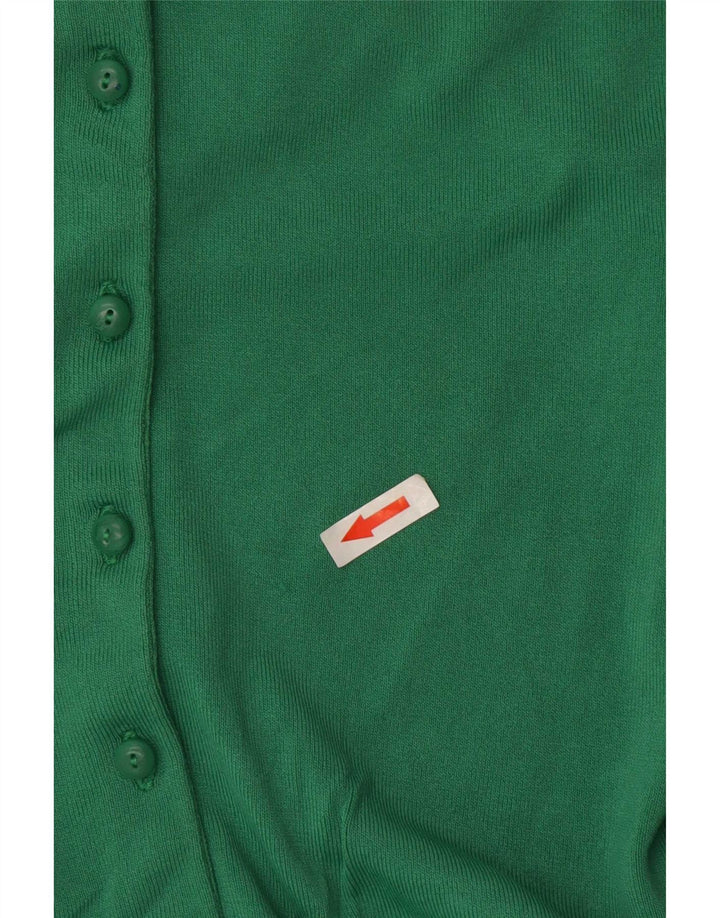 Suéter cardigã feminino Zara Reino Unido 12 rayon verde médio