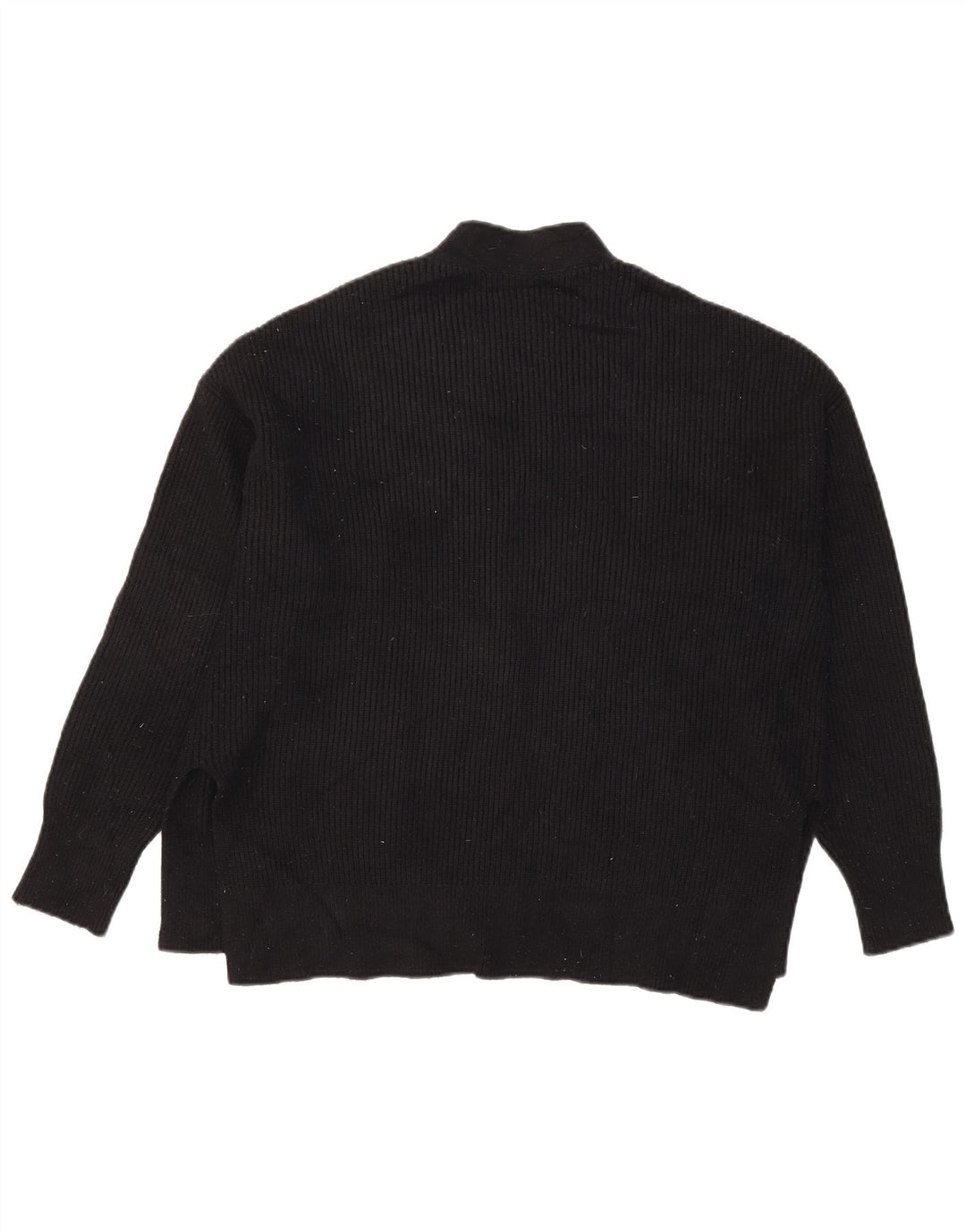 Zara Suéter Cardigan Oversized Feminino Reino Unido 14 Médio Preto