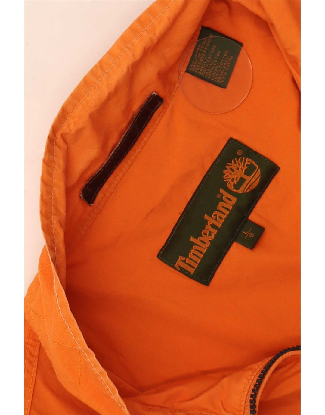 Jaqueta bomber masculina Timberland UK 40 grande algodão laranja