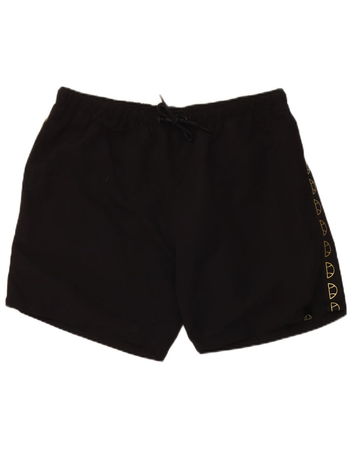Ellesse Mens Graphic Natação Shorts Grande Poliéster Preto