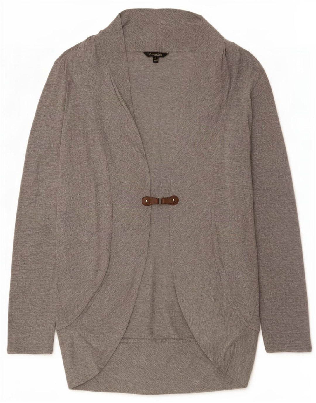 Suéter cardigã feminino Longline Massimo Dutti Reino Unido 12 cinza médio
