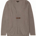 Suéter cardigã feminino Longline Massimo Dutti Reino Unido 12 cinza médio