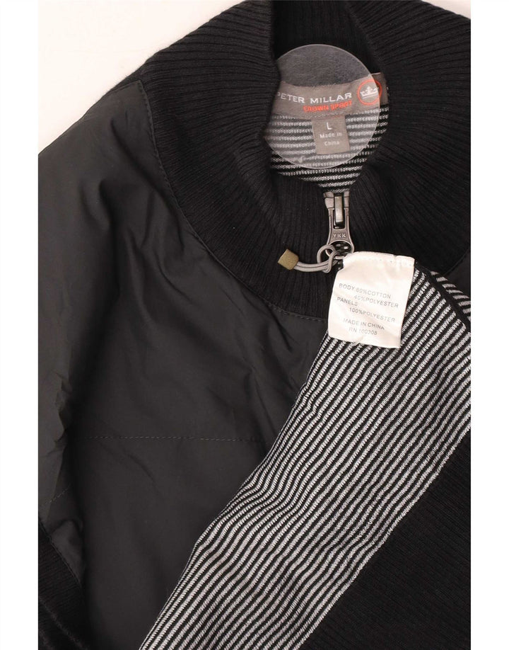 Colete masculino Peter Millar UK 40 grande algodão preto