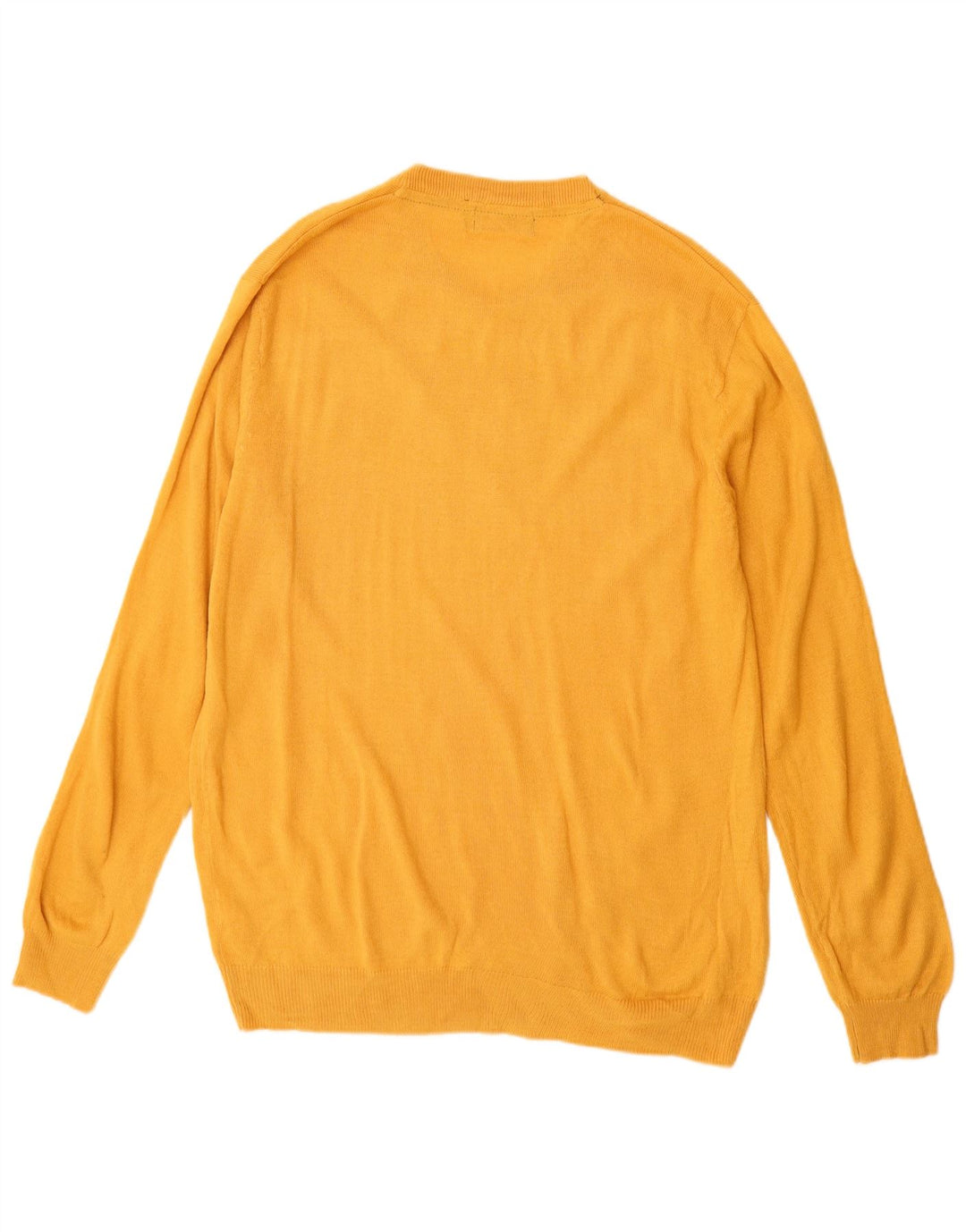 Suéter masculino Pierre Cardin com decote em V acrílico amarelo médio