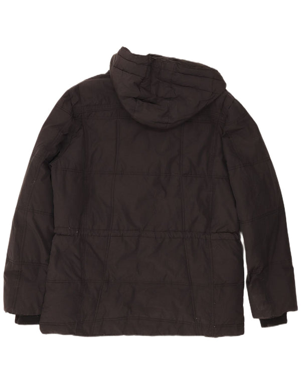 Jaqueta Parka masculina com capuz Ivy Oxford IT 54 2XL algodão preto esportivo