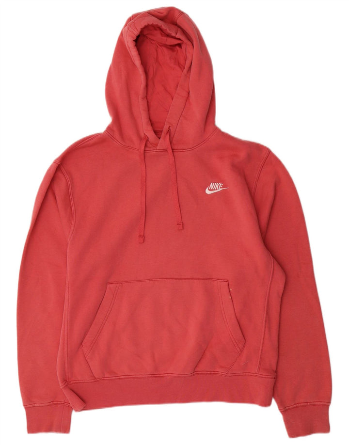 Nike Mens Hoodie Jumper Pequeno Algodão Vermelho