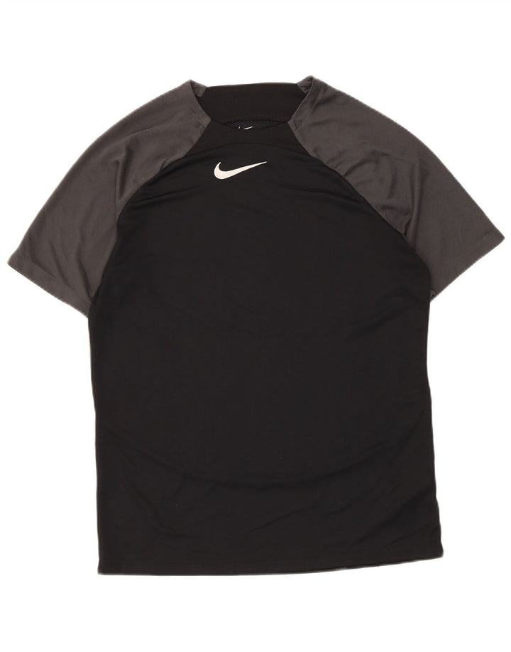 Camiseta masculina Nike Dri Fit Top médio preto colorblock poliéster