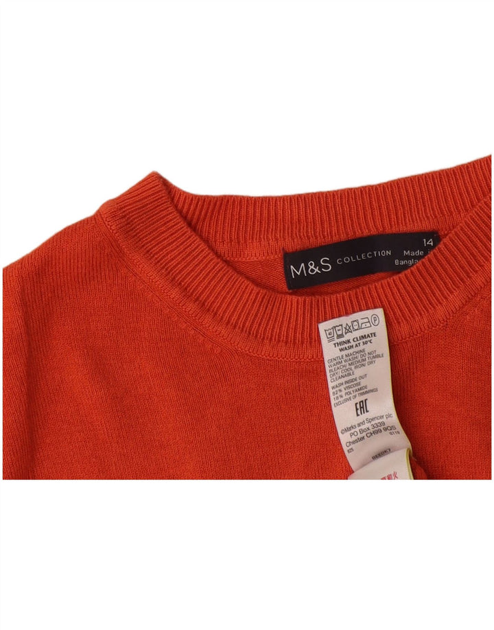 Camiseta feminina Marks & Spencer UK 14 viscose vermelha média