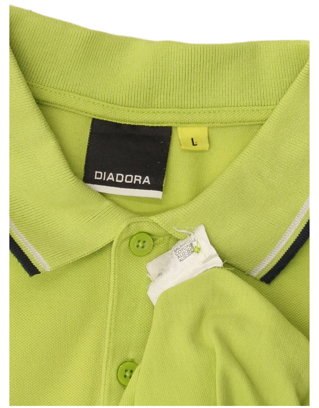 Camisa polo masculina DIADORA grande algodão verde