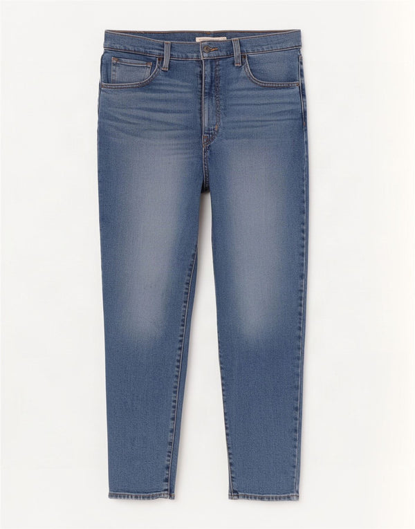 Jeans feminino Levi's Mom cintura alta cônico W30 L29 algodão azul