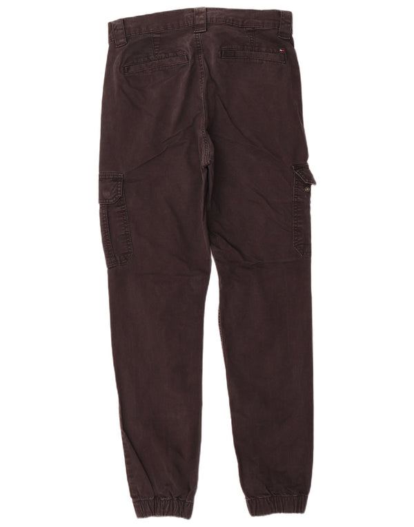 Calça cargo masculina Tommy Hilfiger Joggers W29 L30 algodão marrom