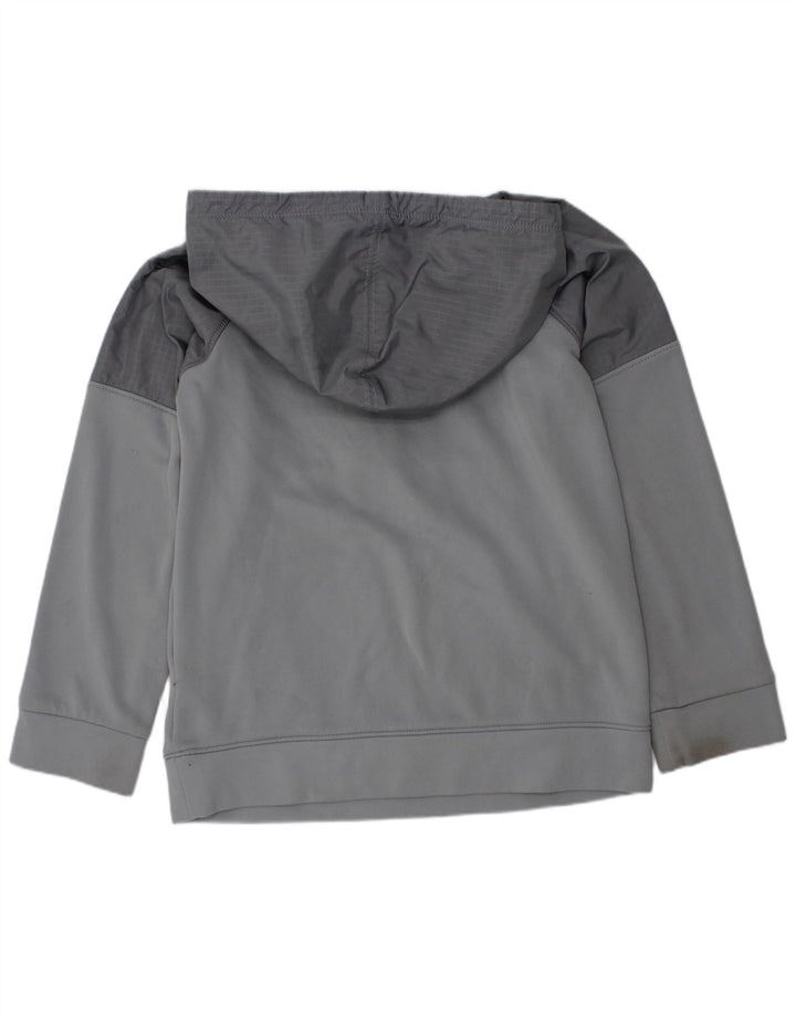 Under Armour Meninos moletom com capuz 6-7 anos cinza colorblock poliéster