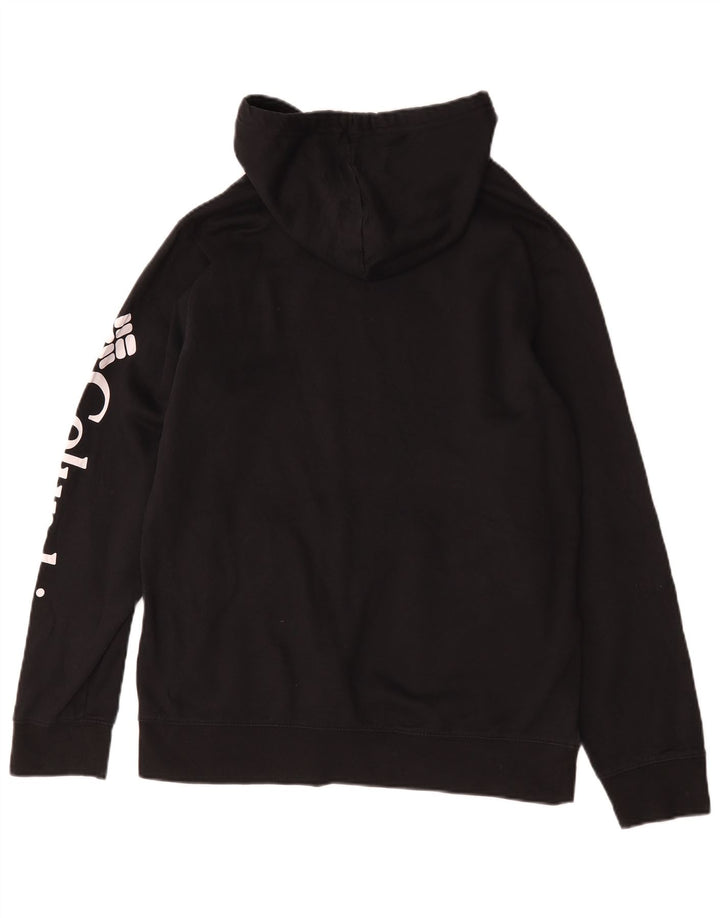 Columbia moletom com capuz gráfico masculino médio algodão preto