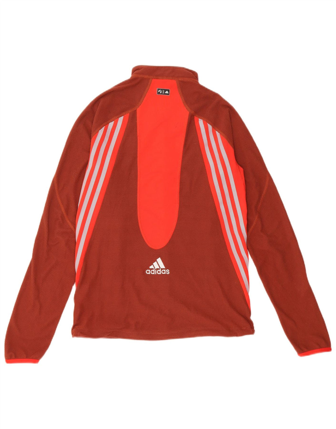 Adidas Womens Tracksuit Top Jacket UK 12 Medium Brown Colourblock Poliéster