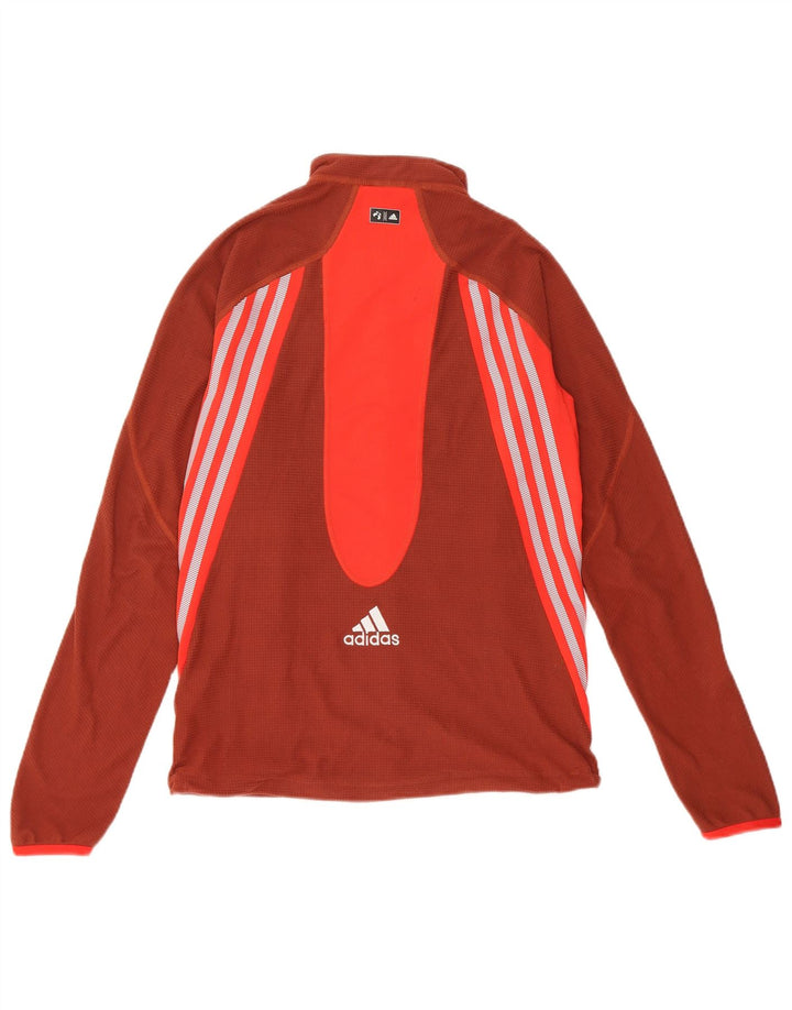 Adidas Womens Tracksuit Top Jacket UK 12 Medium Brown Colourblock Poliéster