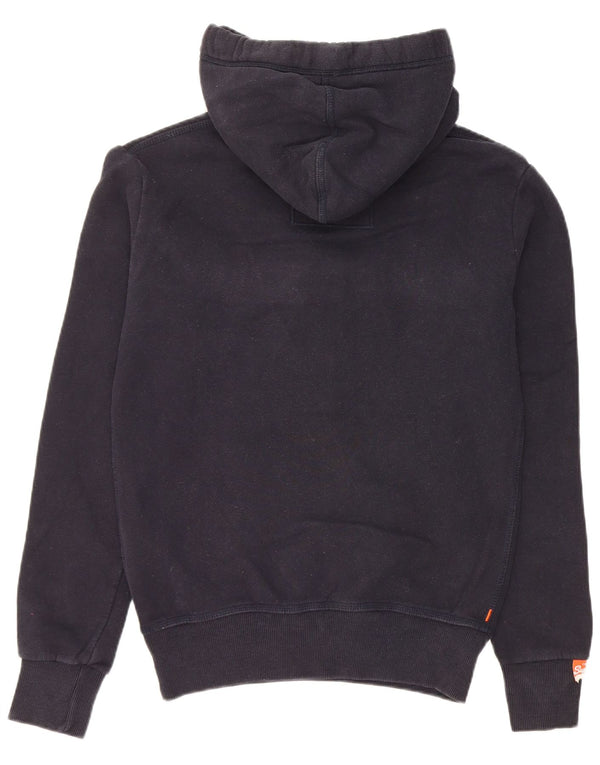 Suéter com capuz masculino Superdry XS azul marinho algodão
