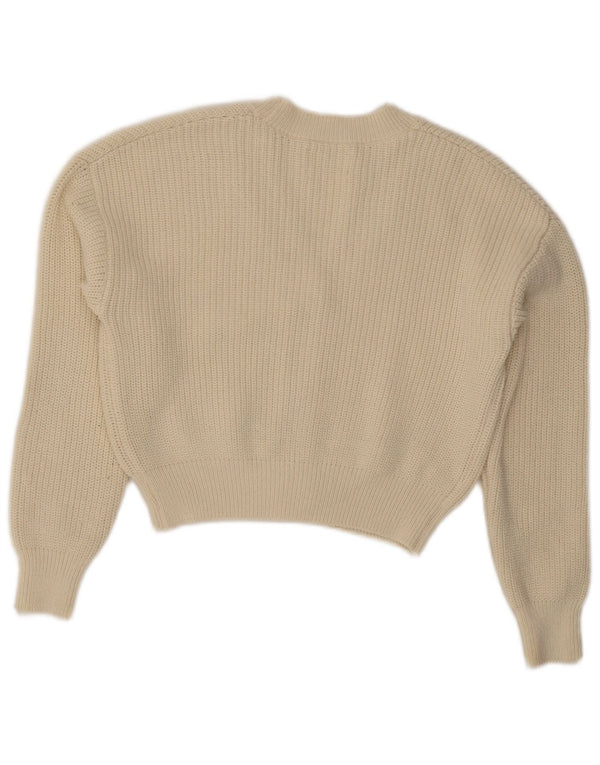 Suéter Zara Girls Crop Cardigan 13-14 anos Branco