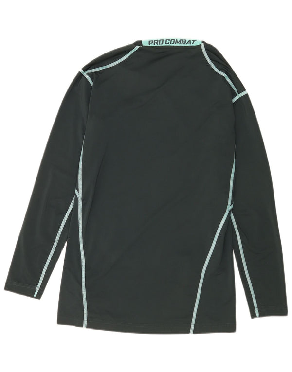 Top gráfico Nike masculino Dri Fit manga comprida grande poliéster verde