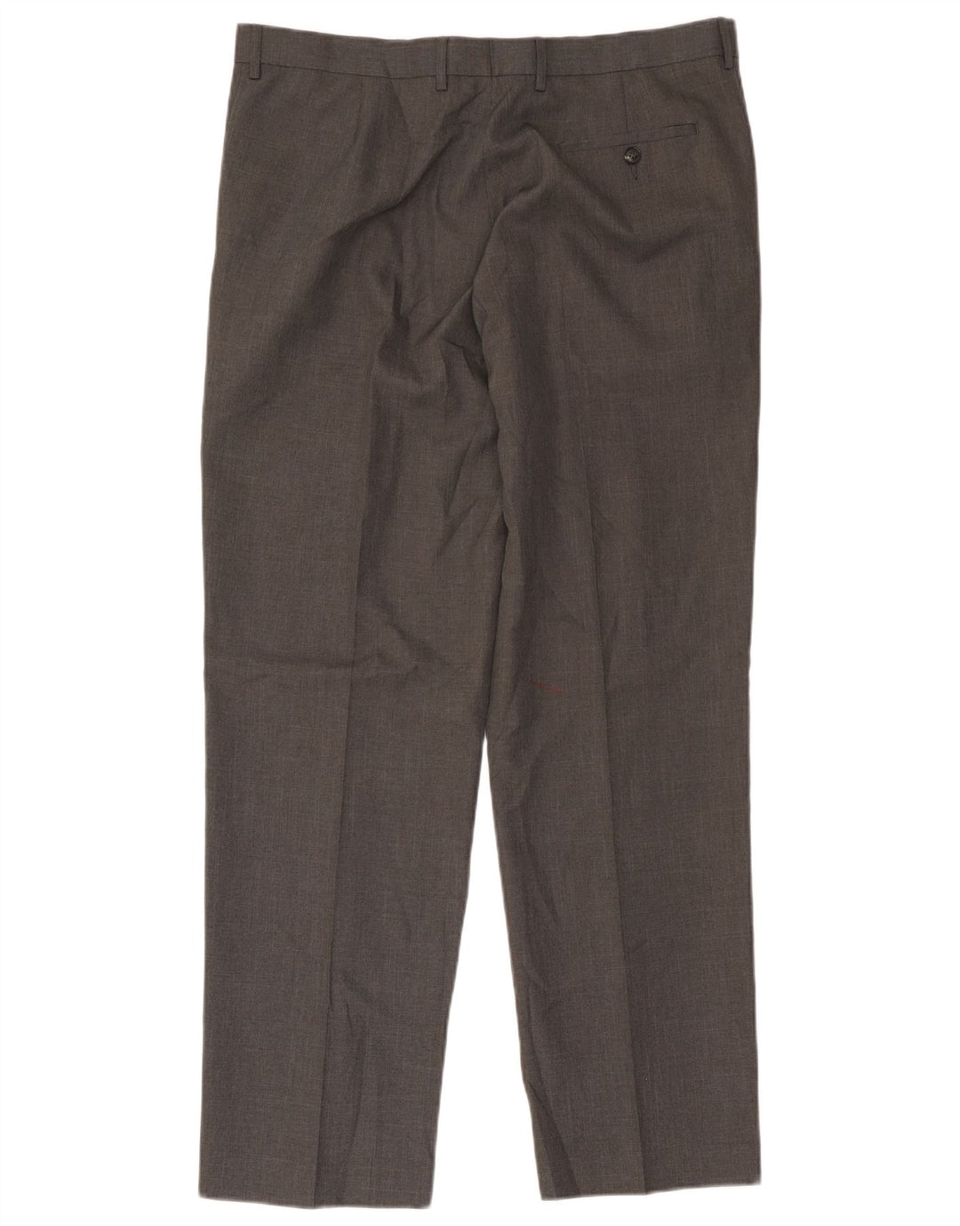 Calça masculina de terno reto Marks & Spencer W38 L31 poliéster cinza