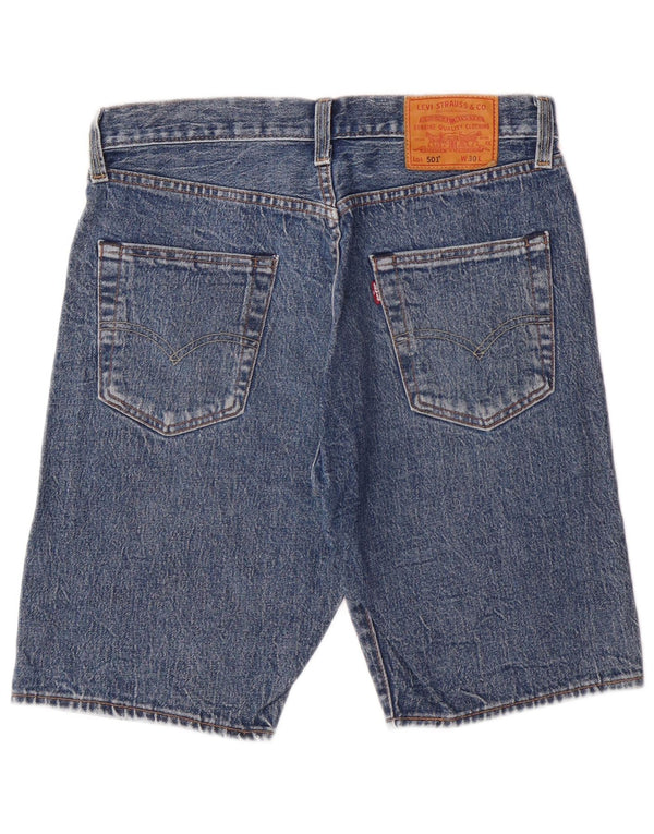 Shorts jeans masculino 501 da Levi's W30 algodão azul médio