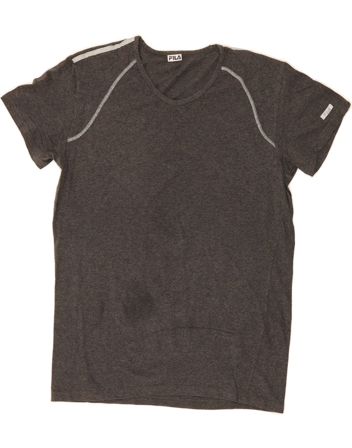 FILA Mens T-Shirt Top Medium Grey Vintage Fila and Second-Hand Fila from Messina Hembry 