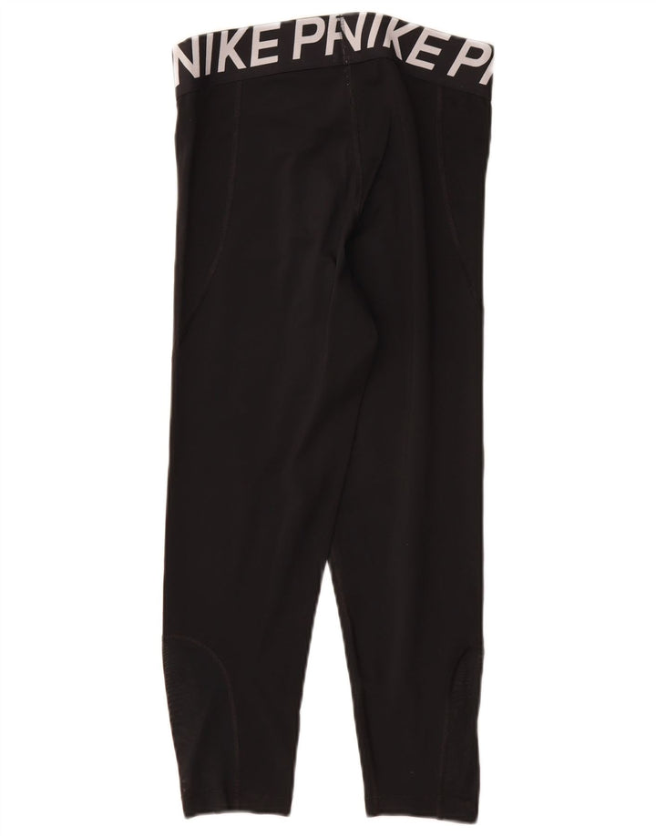 Nike Womens Graphic Capri Leggings UK 12 Médio Preto Poliéster