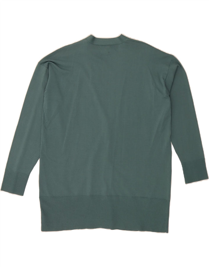 MASSIMO DUTTI Womens Longline Cardigan Sweater UK 18 XL Green Vintage Massimo Dutti and Second-Hand Massimo Dutti from Messina Hembry 