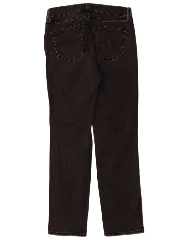 Jeans Tommy Hilfiger feminino cintura média reta W28 L30 algodão cinza