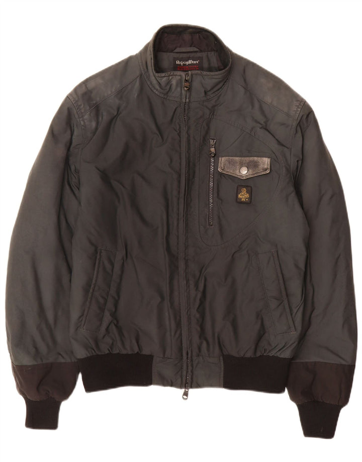 Jaqueta bomber masculina Refrigiwear UK 40 grande poliamida cinza