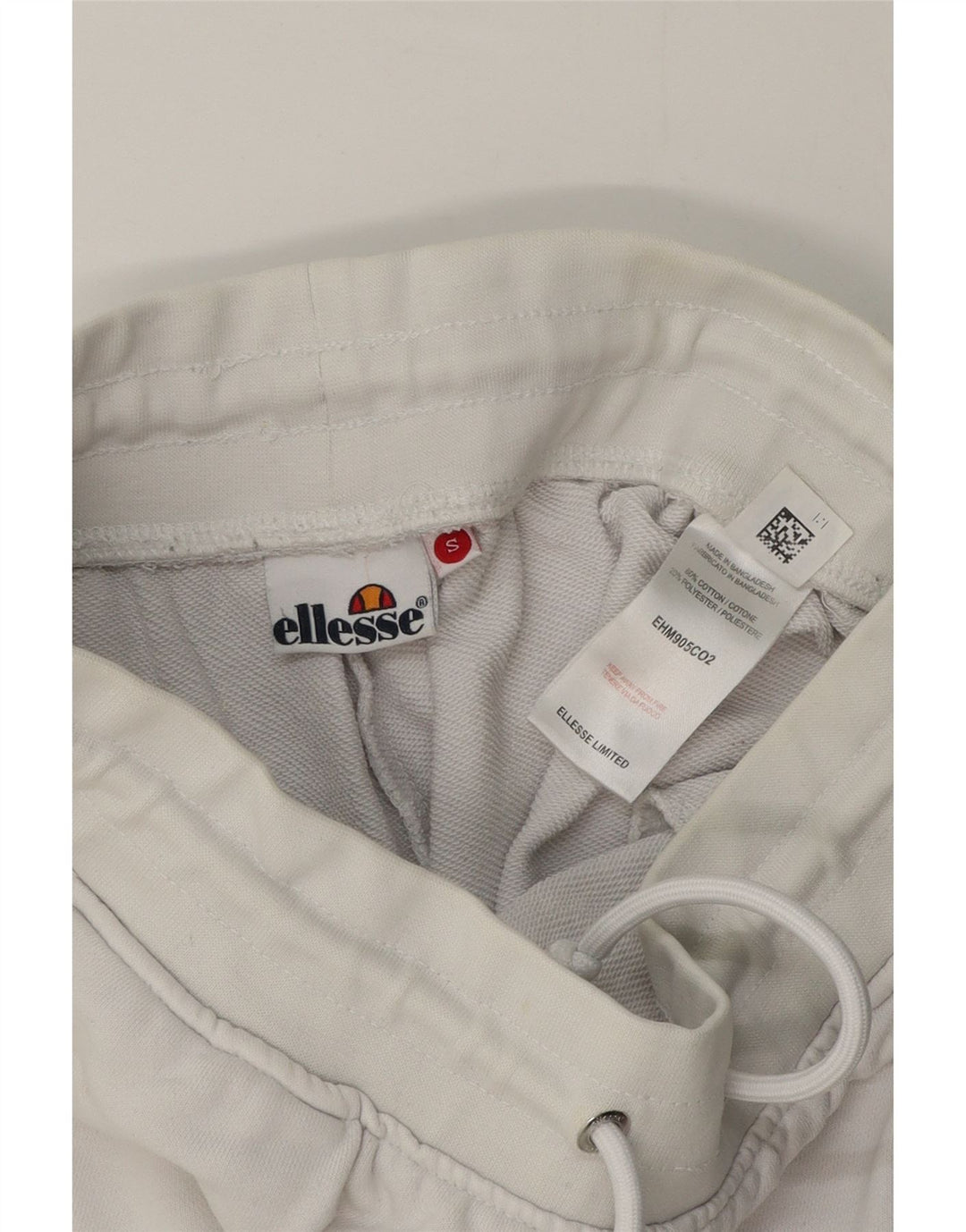 Calça esportiva masculina Ellesse com estampa gráfica pequena de algodão branco