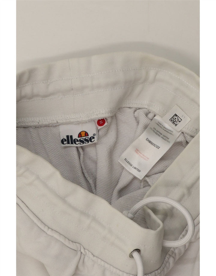 Calça esportiva masculina Ellesse com estampa gráfica pequena de algodão branco