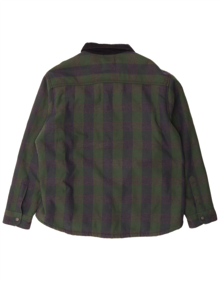 Camisa masculina de flanela Sherpa Marks & Spencer XL verde poliéster