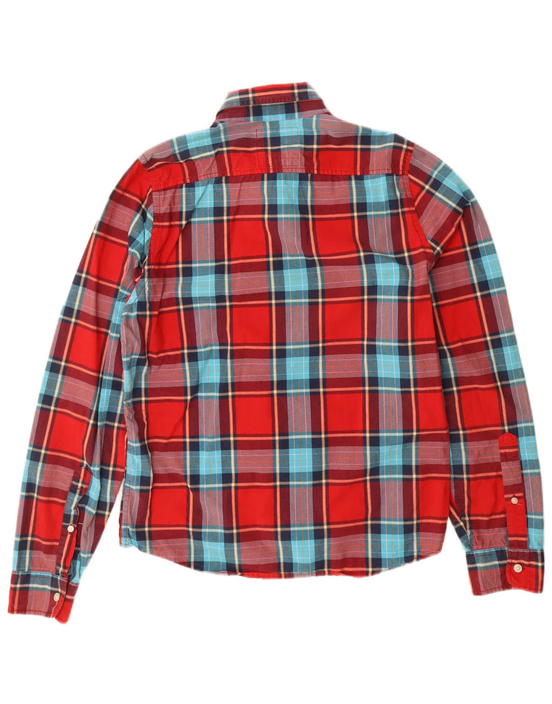 Camisa masculina HOLLISTER grande de algodão xadrez vermelho