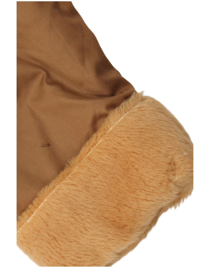 Jaqueta feminina VINTAGE Sherpa UK 18 XL marrom
