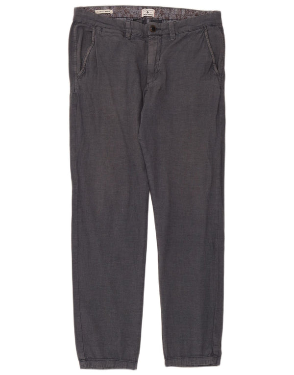 Calça masculina Jack & Jones Marco Slim Chino W32 L32 algodão cinza