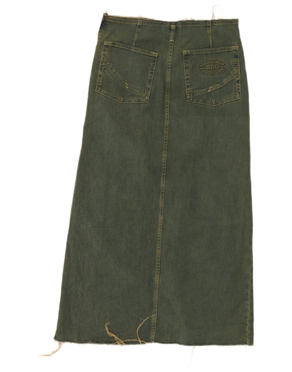 Saia jeans maxi feminina Urban Outfitters pequena W32 algodão azul