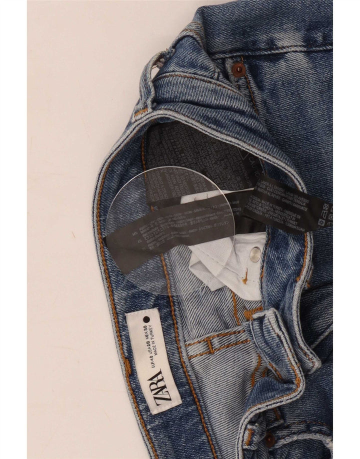 Zara Womens Slim Jeans EU 40 Médio W30 L28 Azul Algodão