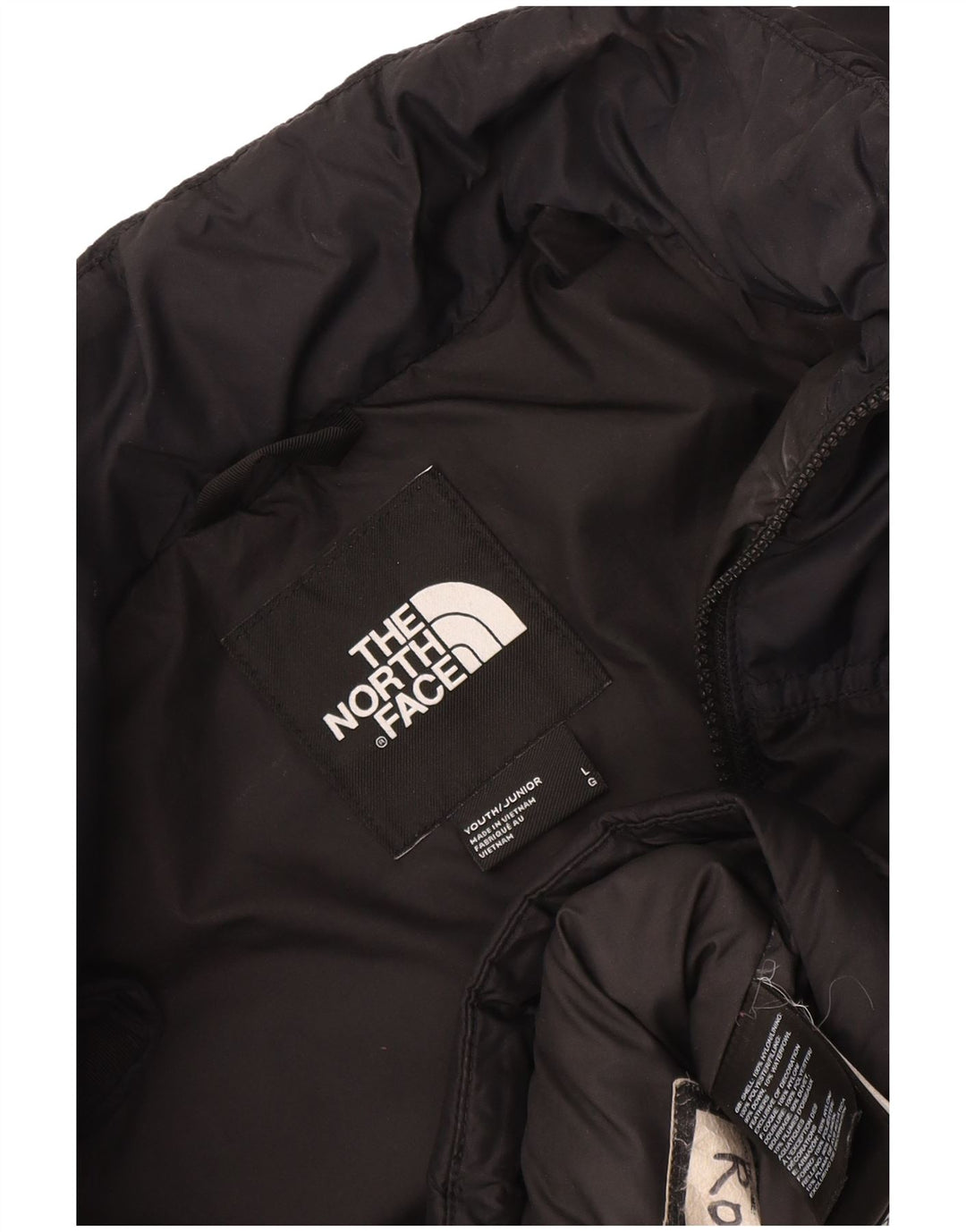 Jaqueta acolchoada The North Face Boys 11-12 anos grande nylon preto