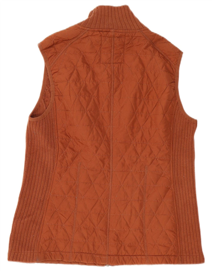 Prana Womens Sherpa acolchoado Gilet UK 14 poliéster marrom médio