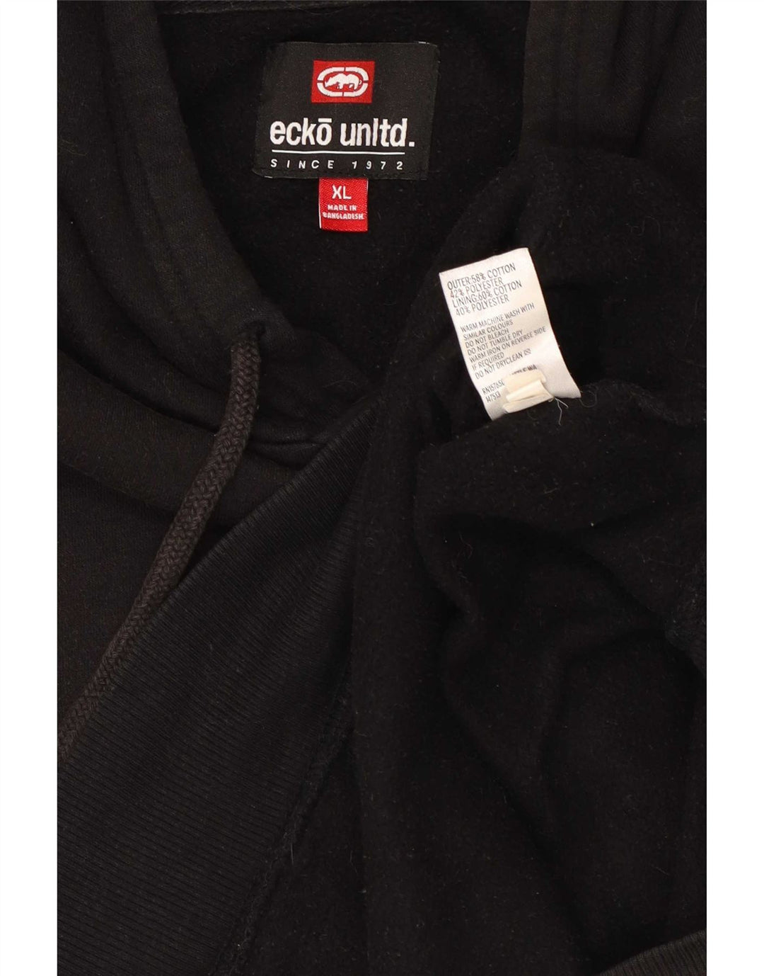 Ecko Unltd moletom com capuz gráfico masculino XL algodão preto