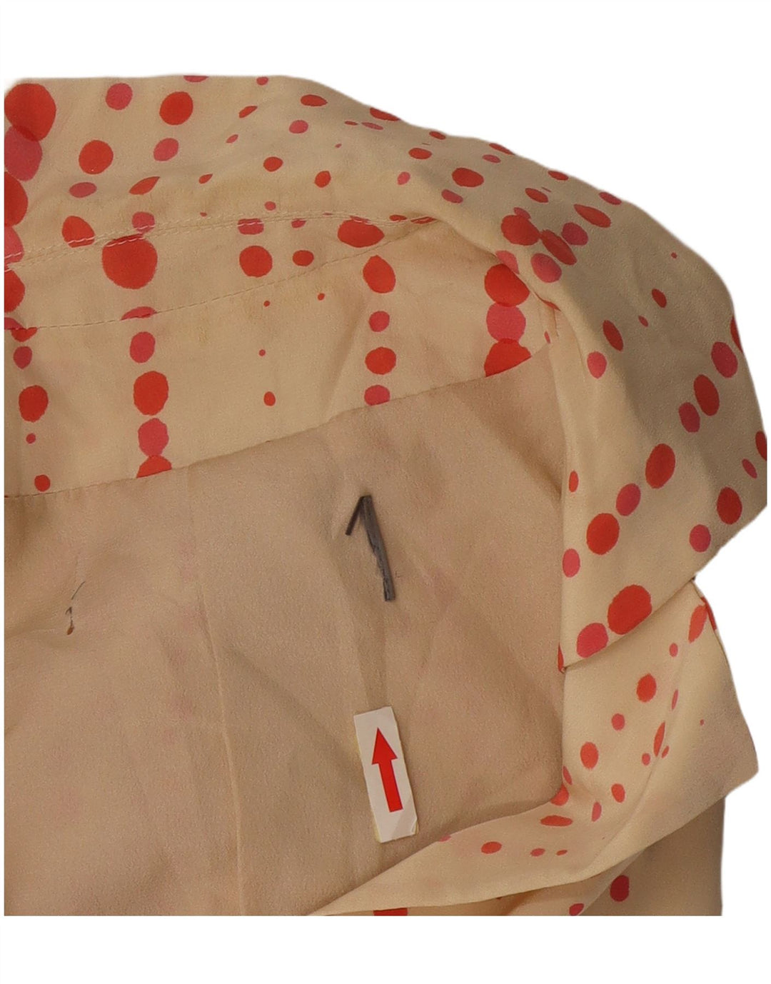 Jaqueta blazer feminina vintage manga 3/4 com 3 botões EUA 10 grande bege manchado