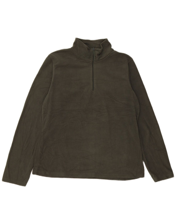 Suéter de lã feminino Mountain Warehouse com zíper e gola UK 16 grande cáqui
