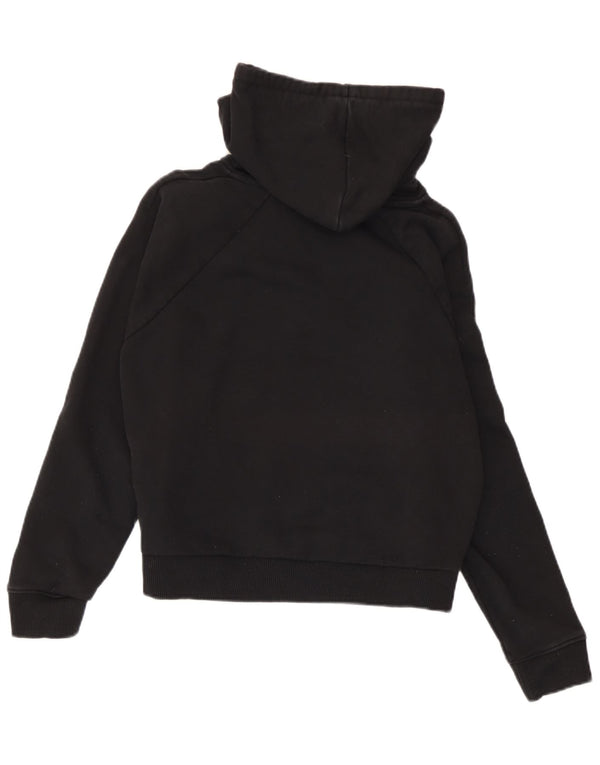 Vans Womens Graphic Crop Hoodie Jumper Reino Unido 10 Pequeno Algodão Preto
